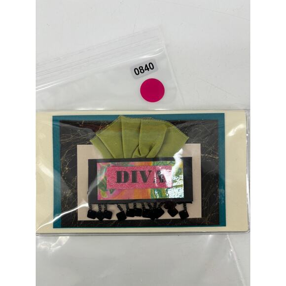 Diva Handmade Wallet Scarf Beads Cardstock Clear Checkbook Wallet - Picture 8 of 8